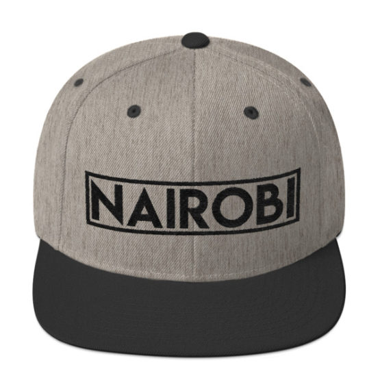 grey and black hat. Nairobi swahili hat